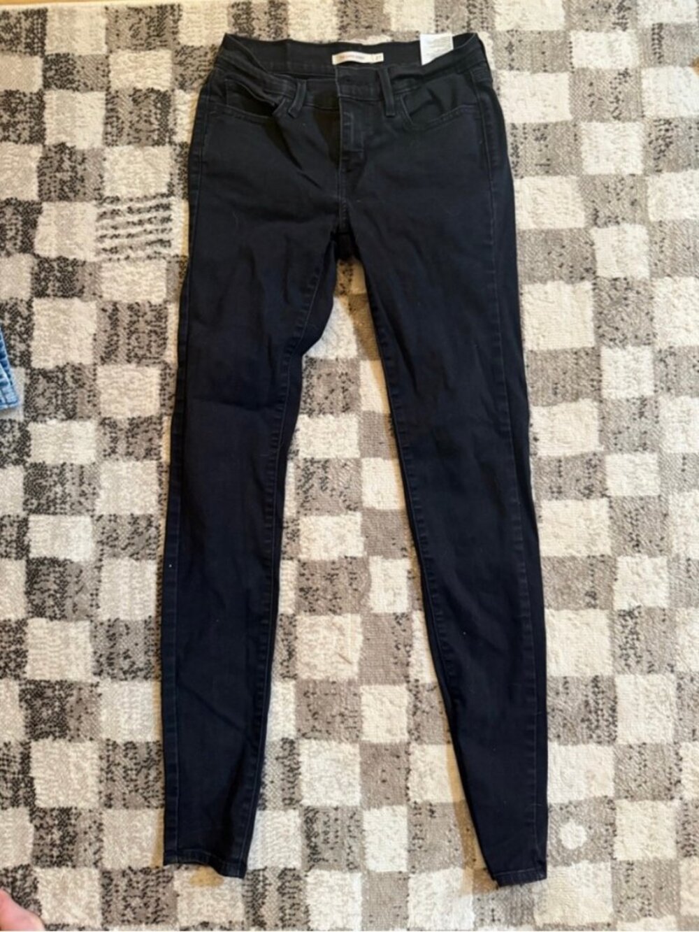 Levis Super Skinny Black Jeans Size 27